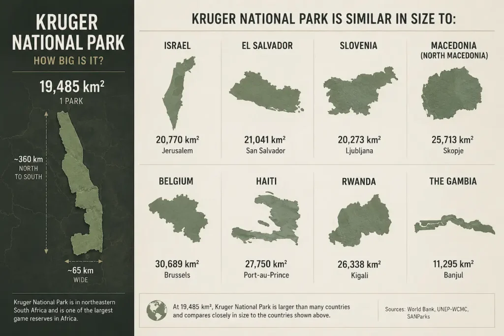 Kruger Park vs. Western Cape Safari: The Summer Showdown 🦁 2 Size of Kruger National Park vs Small Countries